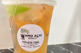 green tea, pineapple, orange, green apple, honey, cinnamon stick, red apple